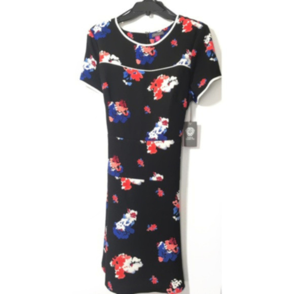 SOLD Vince Camuto Floral Fit & Flare Dress Sz 14 - Picture 7 of 8